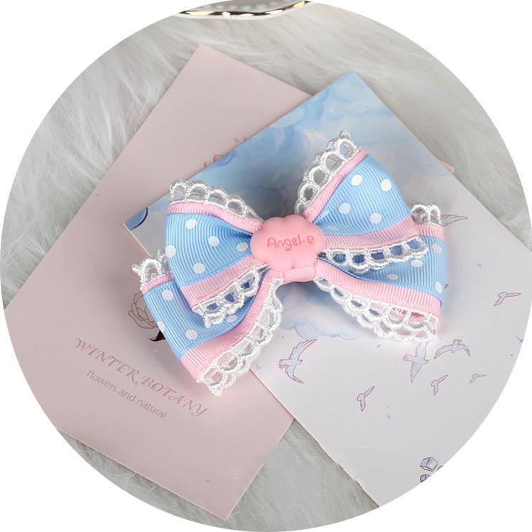 Pink and Blue Sweet Lolita Bow Headwear - image 33