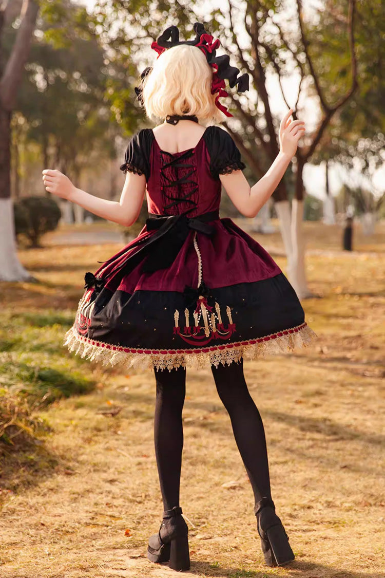 Chandelier - Sweet Lolita Short-Sleeve OP Dress in 4 Colors - image 10