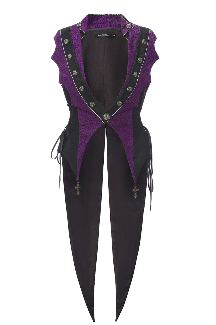 Eternal Blood Moon Forest Gothic Ouji Sleeveless Long Coat in 2 Colors - image 2