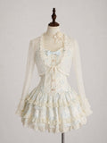 Azure Bow Bustier Dress and Lace Bolero Set - image 1