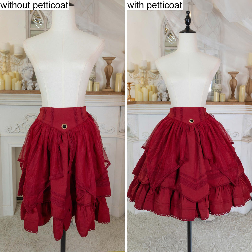 High-Volume White Puffy Lolita Petticoat, 17.7" (45 CM), Cotton Lining - image 11