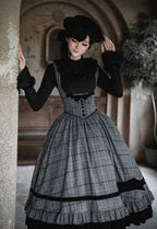 Yesterday's Epistle - Winter Classic Lolita Plaid Dress Set, Fishbone Waist - image 6