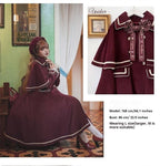 Galaxy Traveler - Classic School Lolita Overcoat with Detachable Cape and Bow - image 23