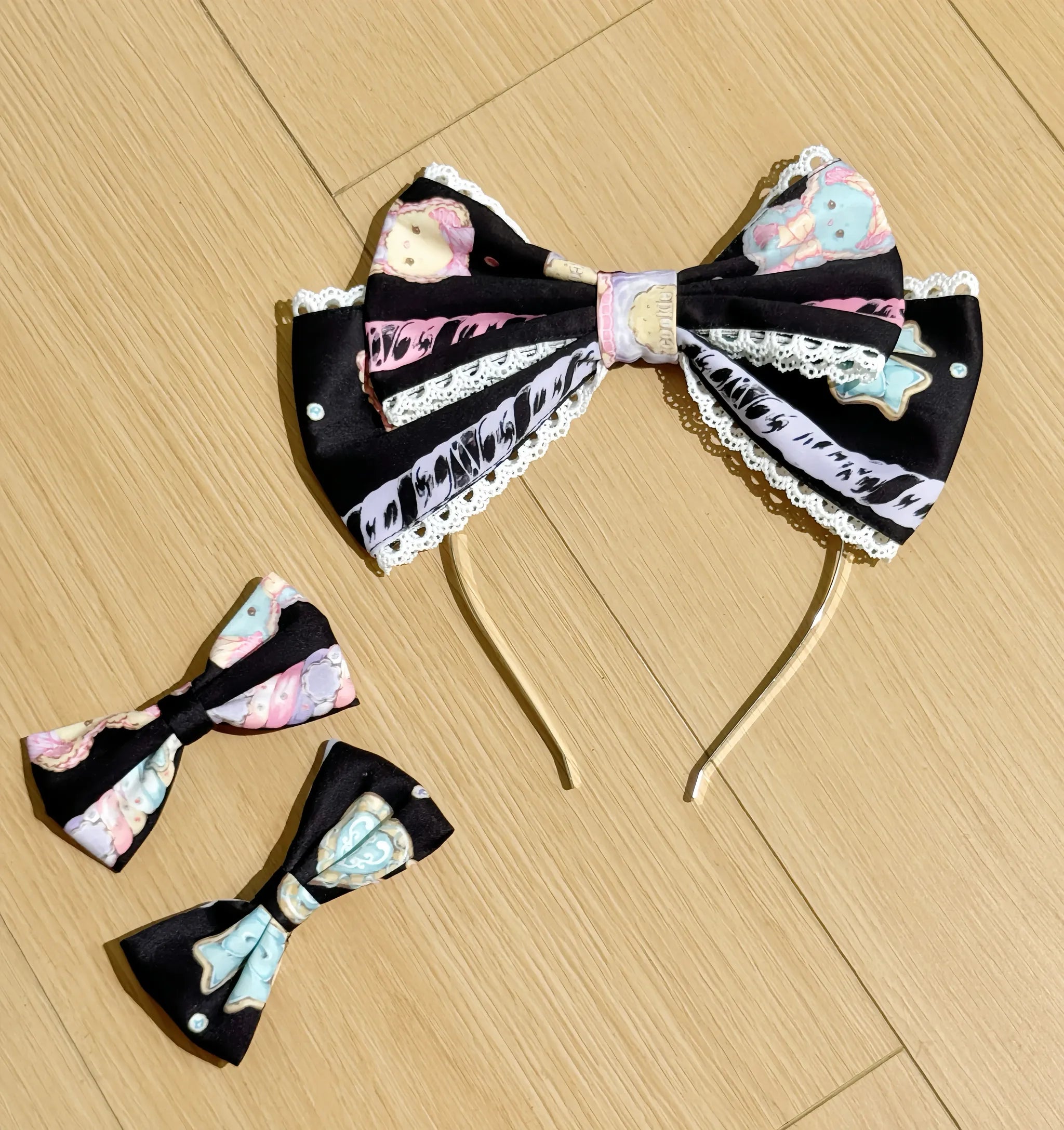 Sugar Frost Cookie - Old School Lolita Bear Dessert Printed JSK Dress and Accessories - image 12