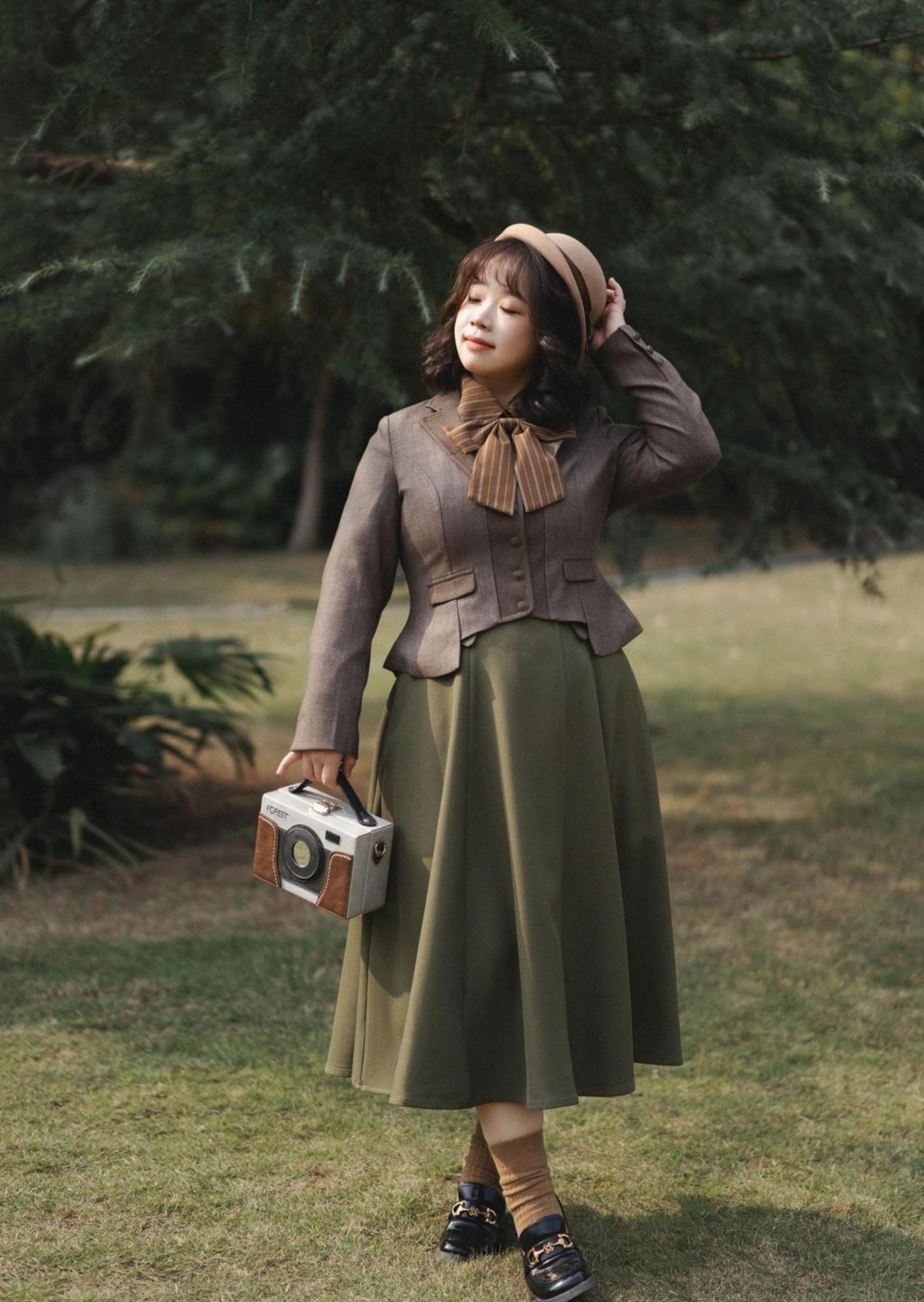 Foggy Forest - Elegant Lolita A-line JSK Dress, Side Pockets - image 18