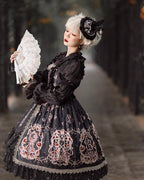 Star Drop Ceremony - Elegant Lolita JSK Printing Open Front Dress and Blouse Set - image 11