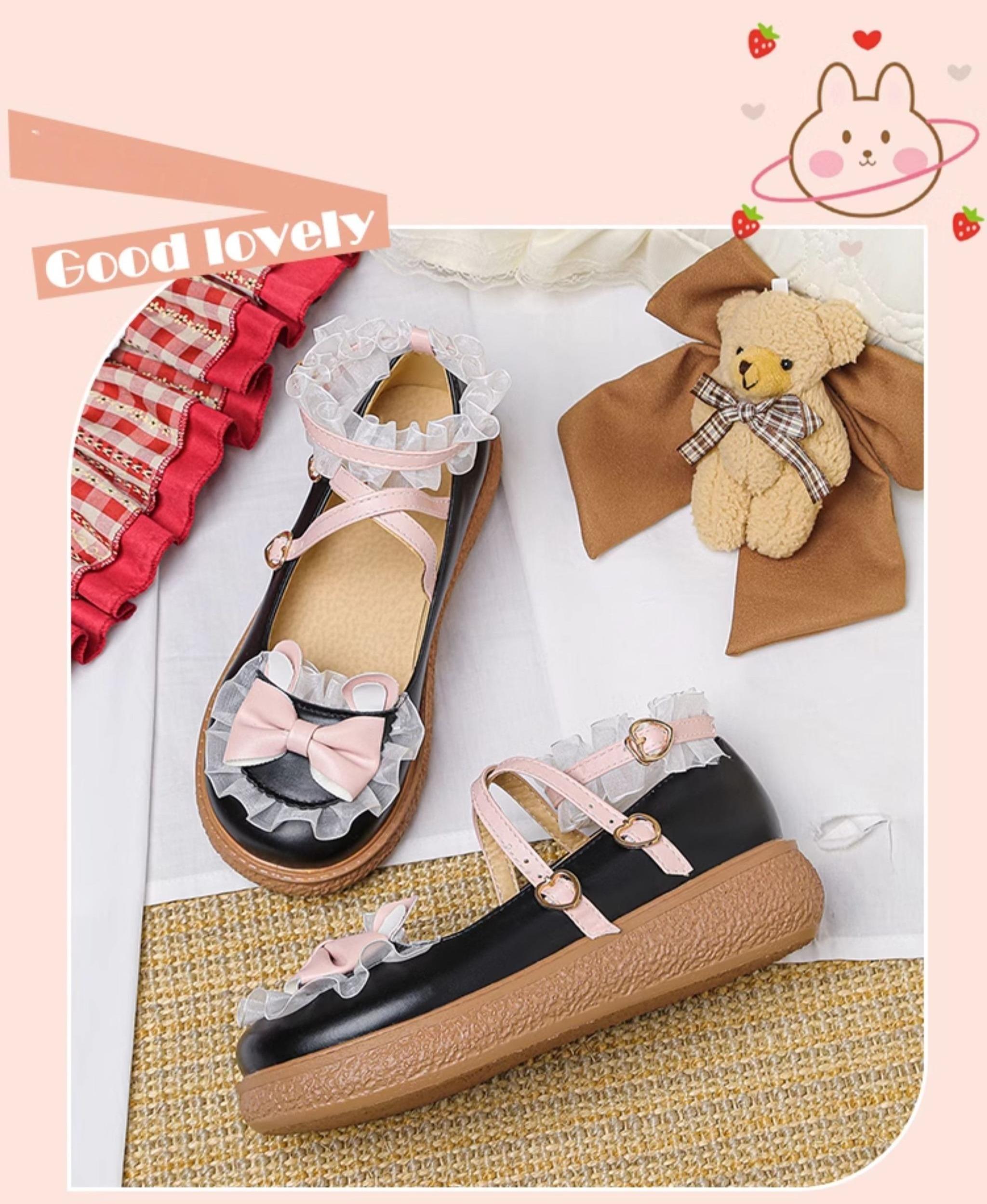 Sweet Bunny - Sweet Lolita Flat Shoes with Ear and Bow Decorations - image 18