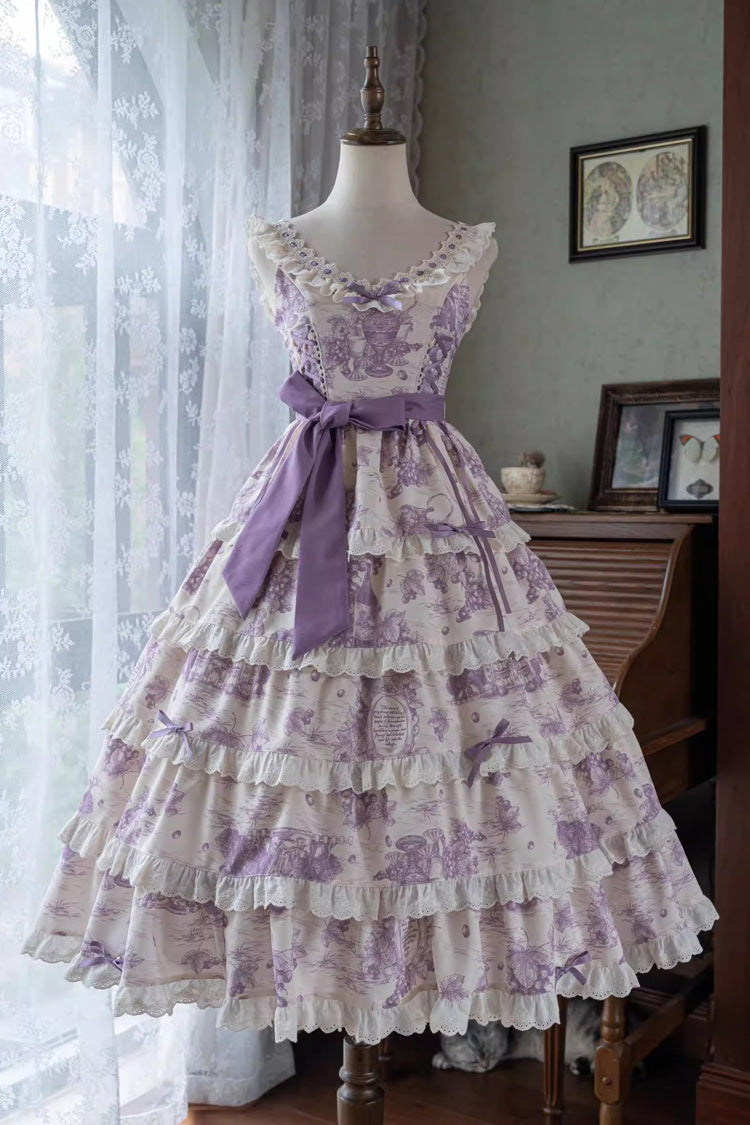 Grape Moon Almanac - Adjustable-Length Sweet Lolita JSK Dress - image 2