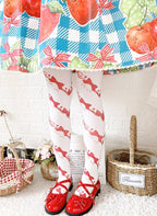 Sweet Lolita Knee Stockings, Bow Print - image 5