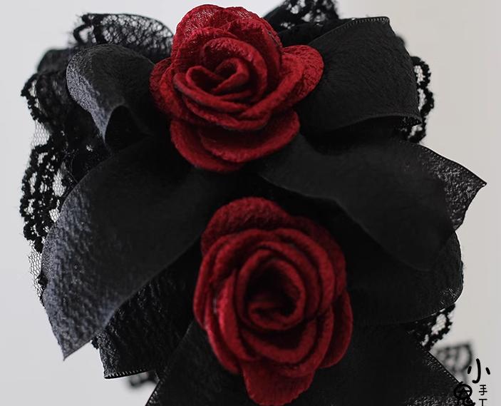 Gothic Black Lace Lolita KC Headwear - image 8