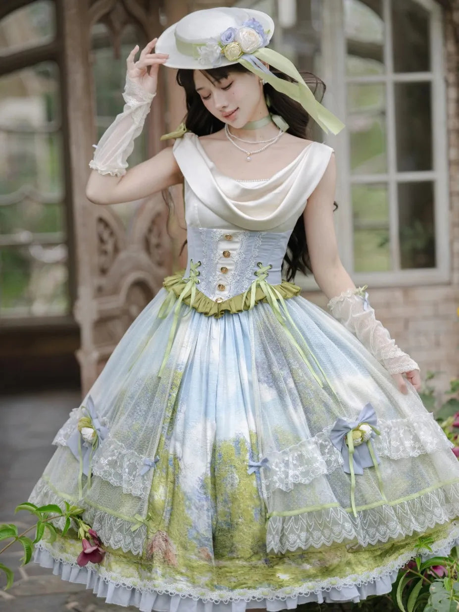 Giverny Spring Day - Elegant Fairy Lolita JSK Collection - image 3