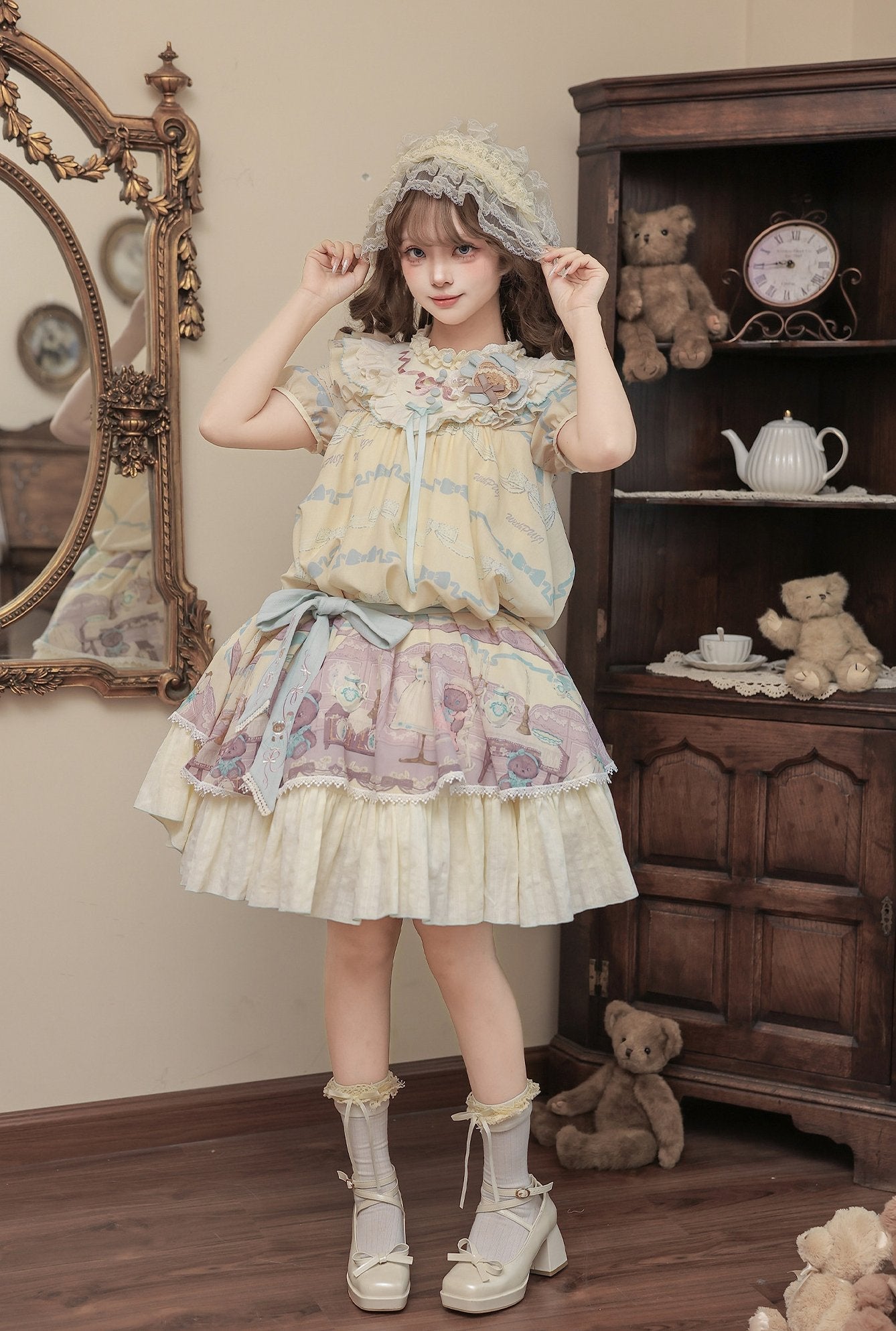 Frosted Bear Dollhouse - Sweet Lolita OP Set - image 5