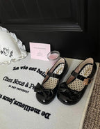 Hug Bear - Sweet Lolita Heel Shoes Bear Metal Buckle Bow Shoes - image 32