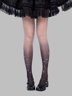 Gothic Lolita Black Gradient Printed Pantyhose - image 1