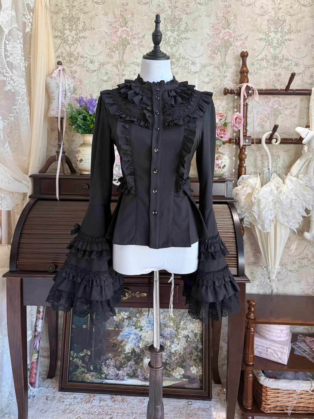 Temple Stained Glass Gothic Lolita JSK and Blouse Set - image 9