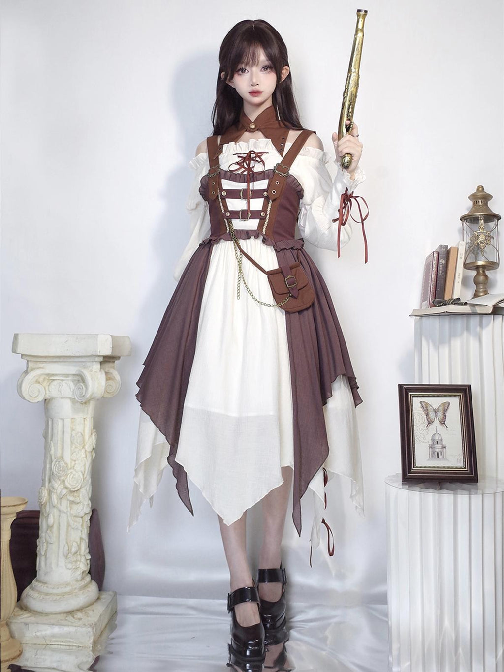 Pirate Guide - Vintage Lolita Suit Vest JSK Dress - image 6