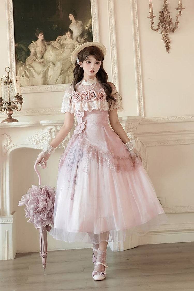 Rose Poems Sweet Elegant Lolita Dress, Skirt and Necklace Set - image 9
