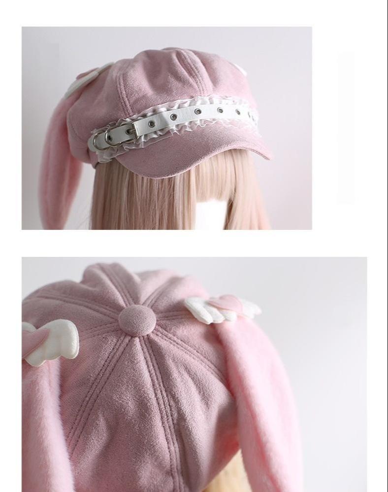 Kawaii Lolita Hat Daily Baseball Cap with Detachable Ears - image 7