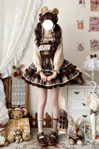 Caramel Cocoa Double-Layered Sweet Lolita JSK Dress - image 5