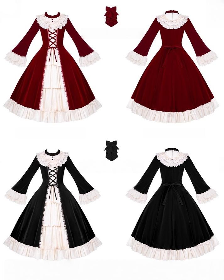 The Nutcracker - Winter Classic Lolita OP Dress, Front Opening and Accessories - image 21
