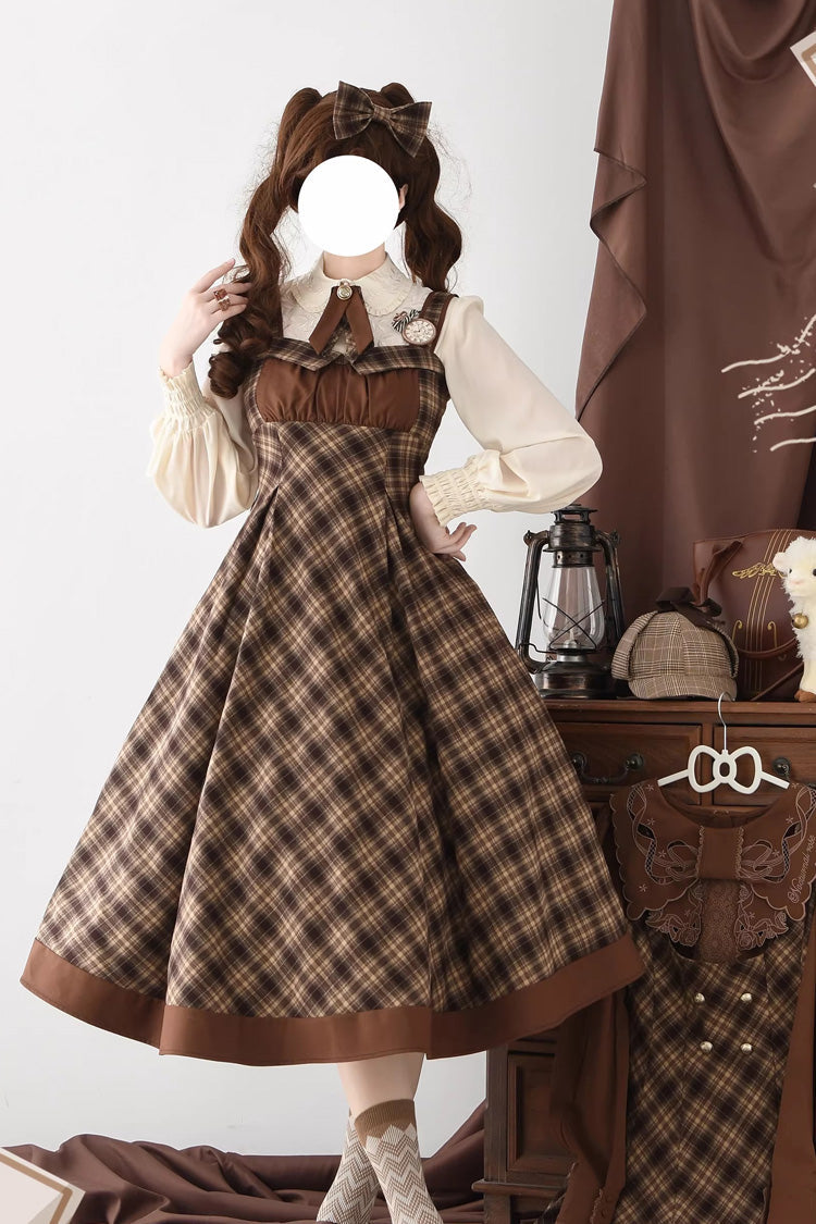 Broken Pocket Watch - Classic Lolita JSK Dress & Cape - image 1