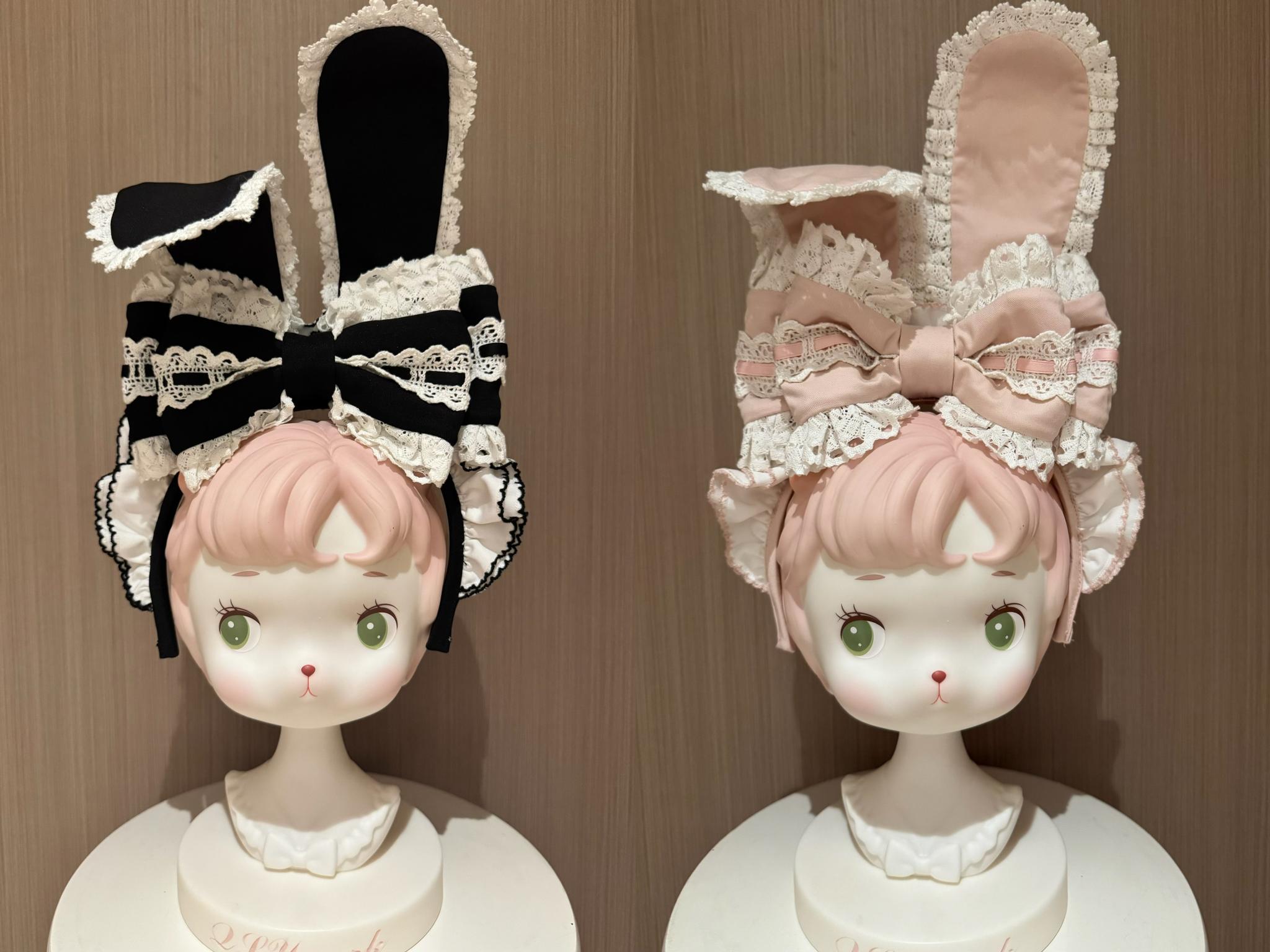 Coco Bunny - Cotton Old School Lolita OP Dress, Bunny Decoration and Accessories - image 17