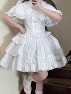 Praying Snowfall Old School Lolita Skirt Suit, Shirt and Cape - image 26