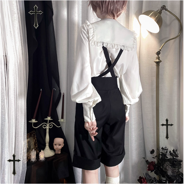 Corroding the Heart - Ouji Lolita Shirt Suspenders Shorts Collection - image 17