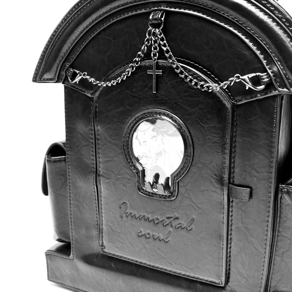 Skull Tombstone - Gothic Ita Shoulder Bag - image 4
