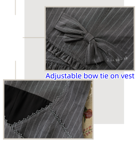 North of the Forest Classic Lolita Striped Vest and Skirt Set - image 30