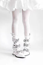 Moon Crow - Gothic Lace-Up Half-Cutout Boots - image 3
