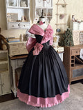 Rose 3D Floral Pearl Gothic Lolita Ball Gown OP Dress - image 2