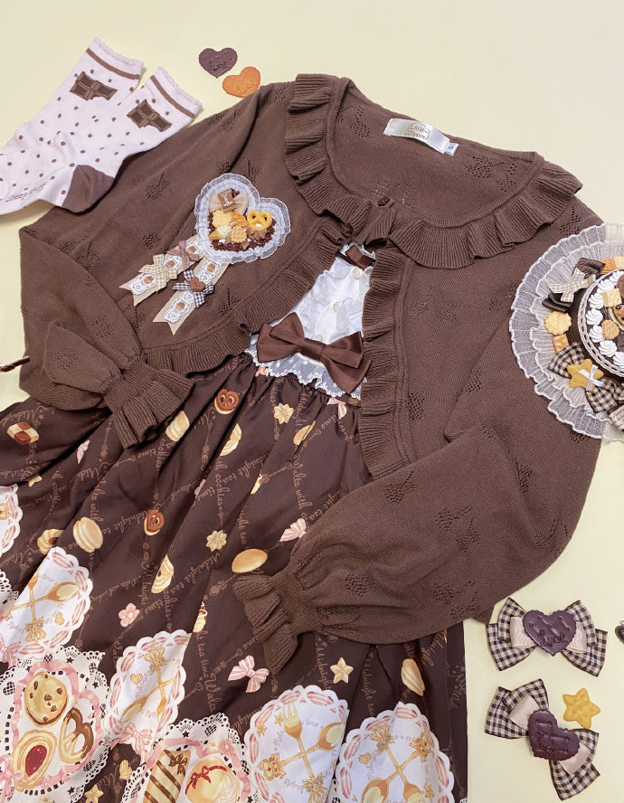 Sweet Lolita Long-Sleeved Cotton Cardigan - image 3