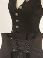 Forever Night Poem - Ouji Lolita Long Vest, Short Front - image 4