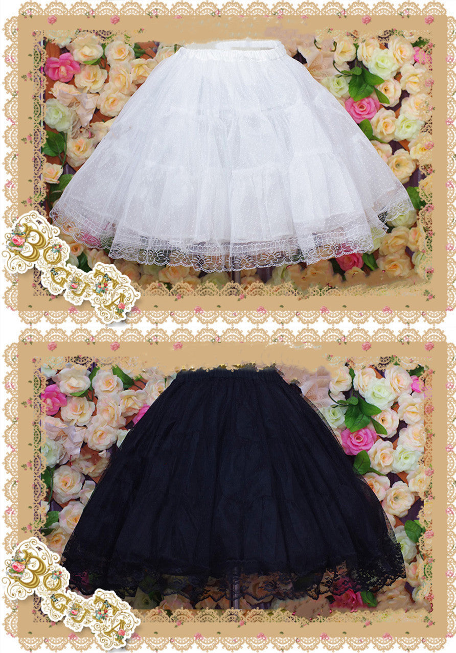 A-Line Casual Lolita Petticoat, Three-Layers, Different Length - image 1
