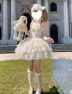 Butterfly Ballet - Sweet Lolita JSK Dress, Layered Tulle Hem - image 7