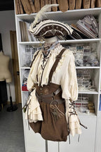 Ivory Pirate Navigation Treasure Hunting Ouji Lolita Blouse - image 2