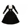 Apocalypse - Gothic Lolita Velvet OP Dress Set, Fishbone Waist - image 31