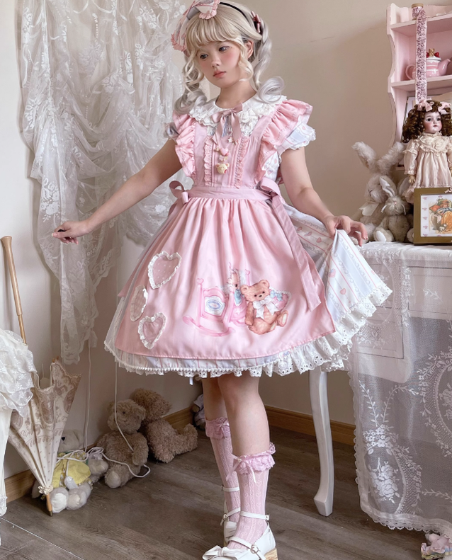 Barbie Bear - Sweet Lolita Bear Print JSK and OP and Accessories - image 25