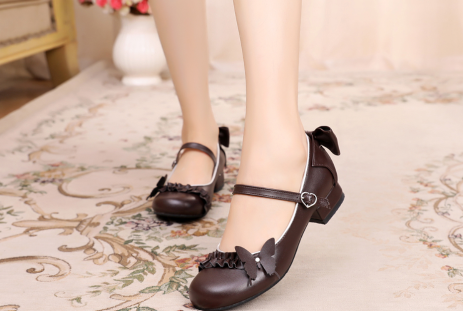 Stand Still and Don't Fly - Daily Sweet Lolita Round Toe Handmade Shoes - image 3
