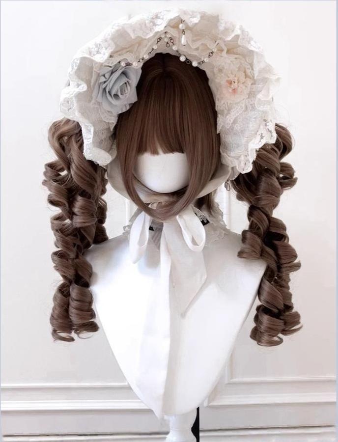 Doll-Like Lolita Wig with Detachable Curly Ponytails - image 9