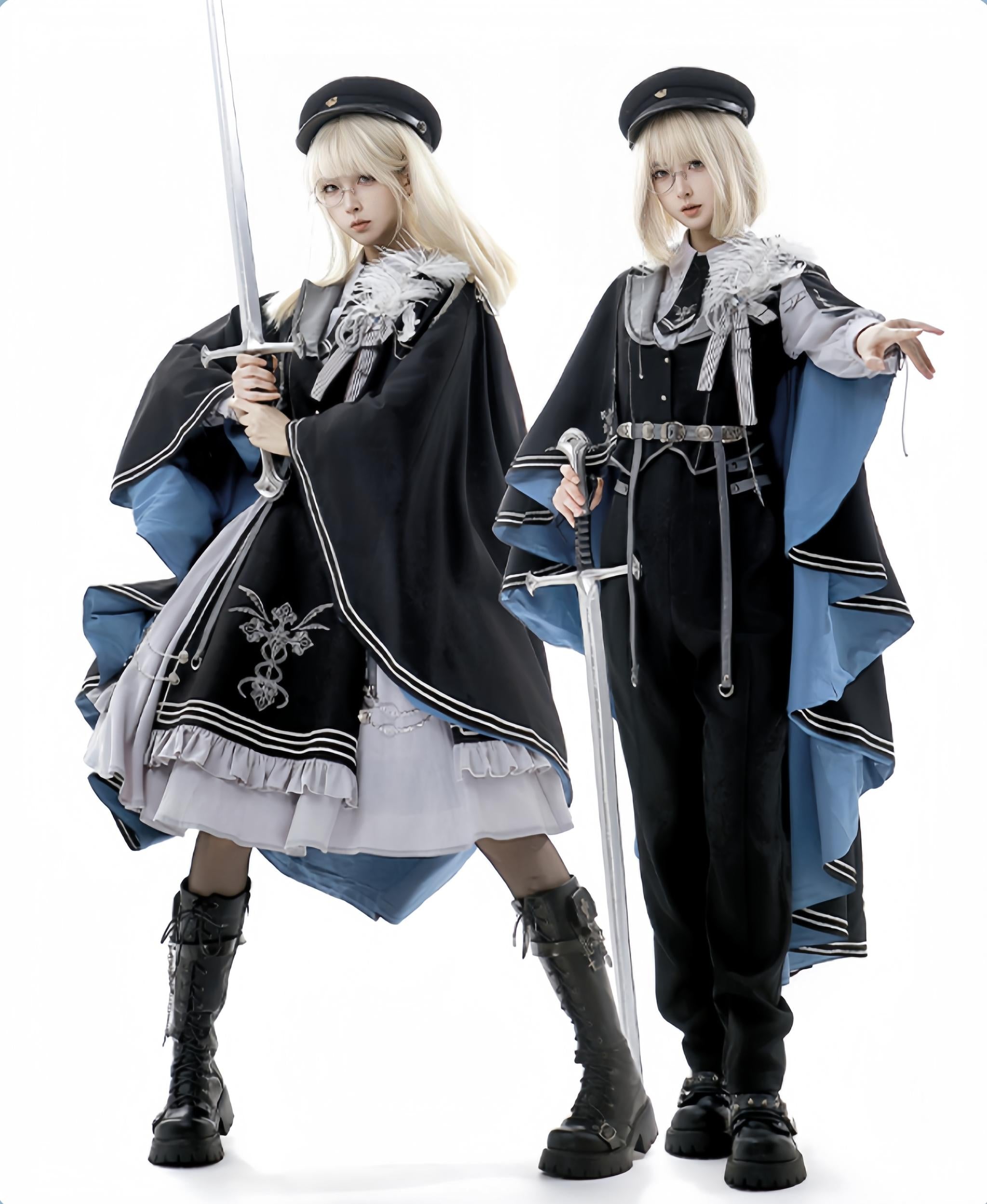 Dark Night Contract - Military Lolita Pants and Cape Collection - image 2