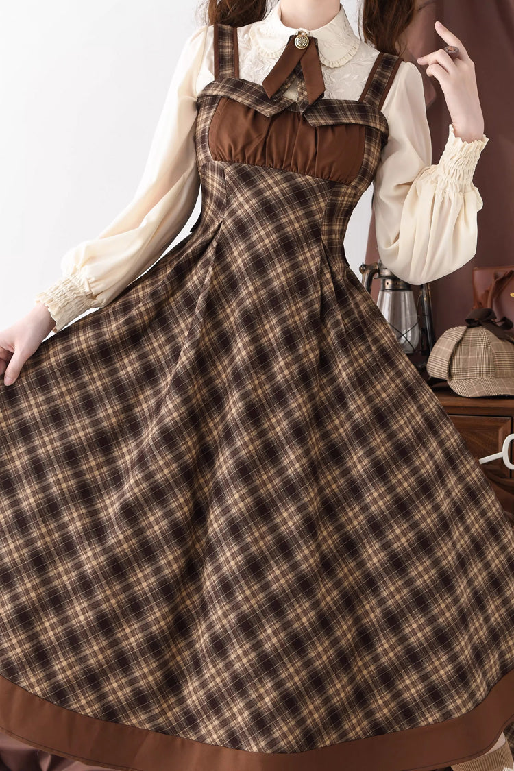 Broken Pocket Watch - Classic Lolita JSK Dress & Cape - image 3