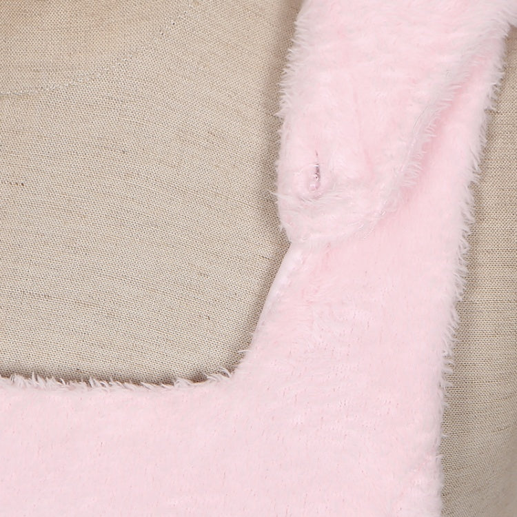 Pink Bunny Ears Hooded Plush Overalls Sweet Lolita Dress - image 8