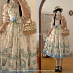 Floral and Bird Series - Classic Lolita JSK Dress, Floral Print - image 29