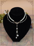 Classic Artificial Pearl Necklace, Butterfly Pendant - image 1