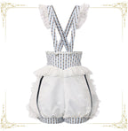 Immortal Bunny's Invitation - High-Waist Ouji Lolita Lantern Shorts, Detachable Straps - image 1