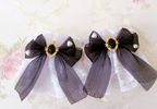 Sakura Home - Sweet Lolita Handmade Lace Bows Cuffs - image 5