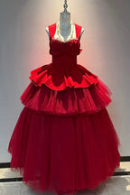 Romantic Rose - Square Collar Sleeveless Ruffled Classic Ballet Lolita Dress - image 2