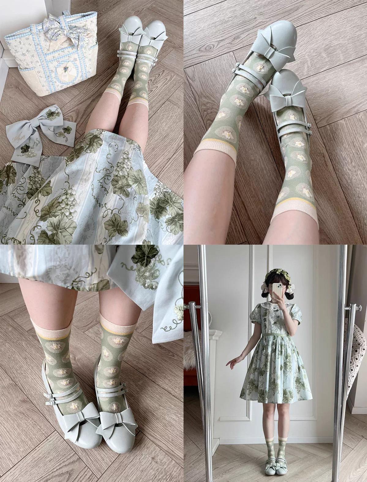 Apple Candy - Pointed Toe Lolita Shoes - Low Block Heel - image 8
